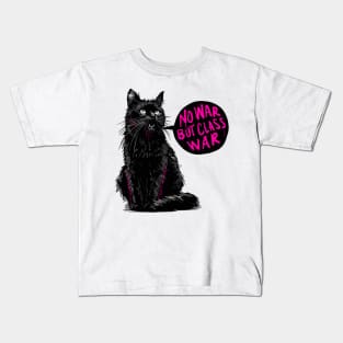 No War But Class War Cat Kids T-Shirt